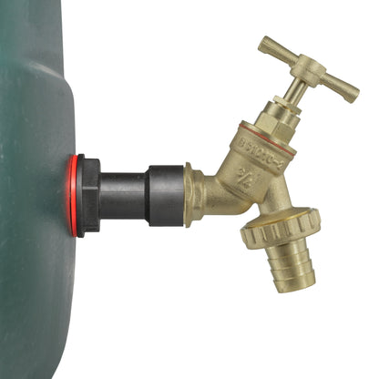 Water Butt Extension Kit 3/4" with Brass Barbed Tap and Drill Bit