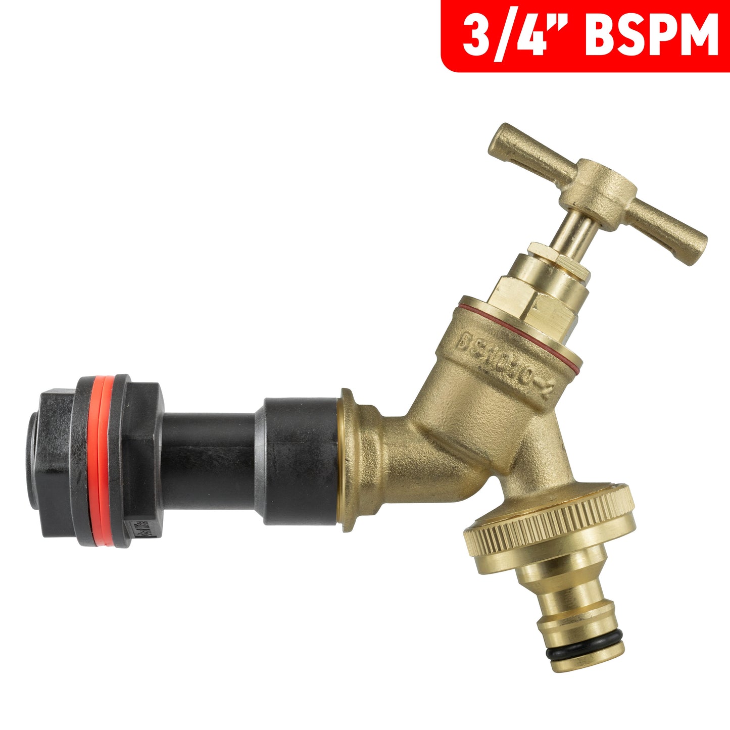 Water Butt Extension Kit 3/4" with Brass Quick Connect Tap and Drill Bit