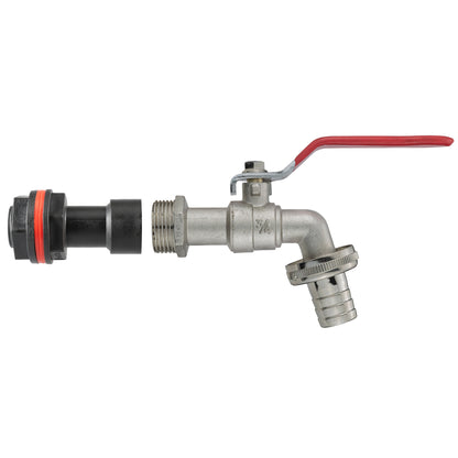 Water Butt Extension Kit 3/4" with Barbed Lever Tap and Drill Bit