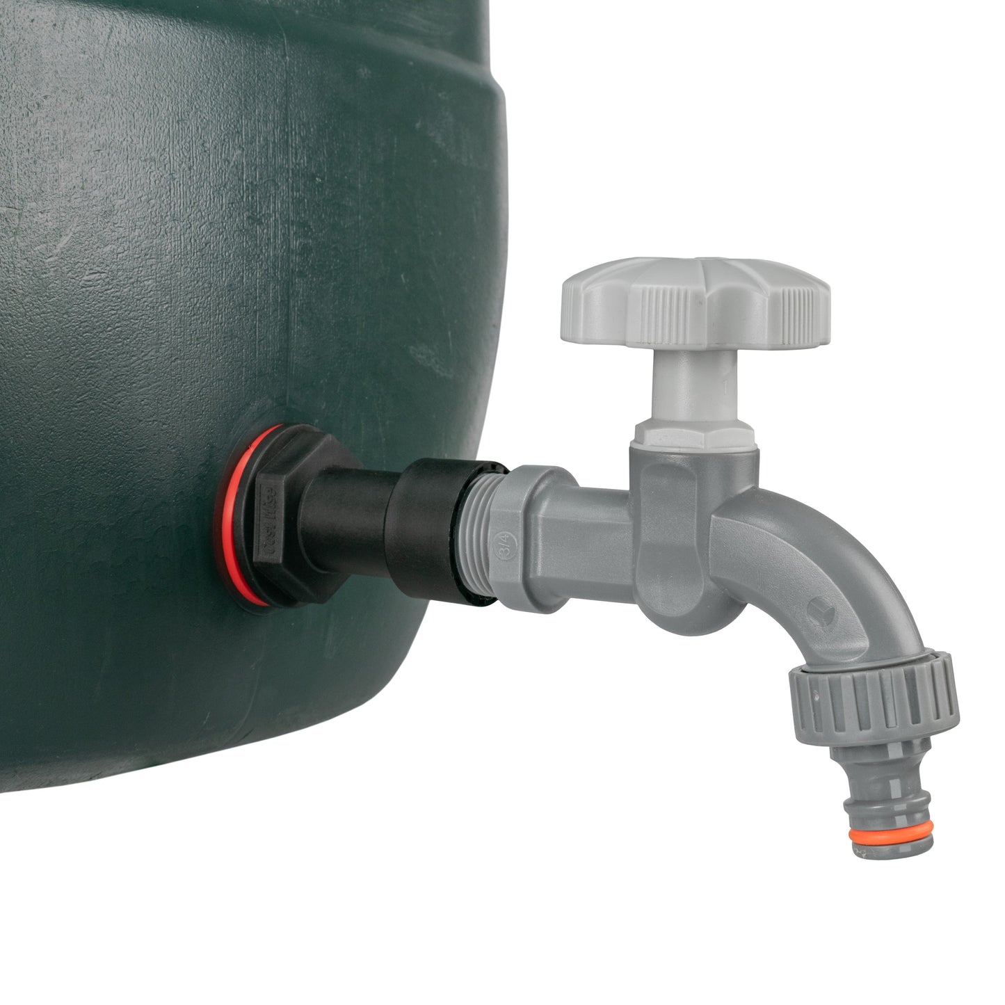 Water Butt Extension Kit 3/4" with Grey Dial Tap and Drill Bit