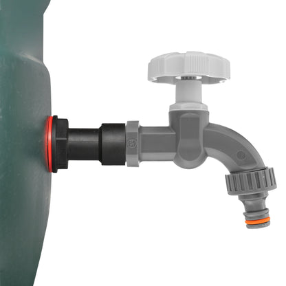 Water Butt Extension Kit 3/4" with Grey Dial Tap and Drill Bit