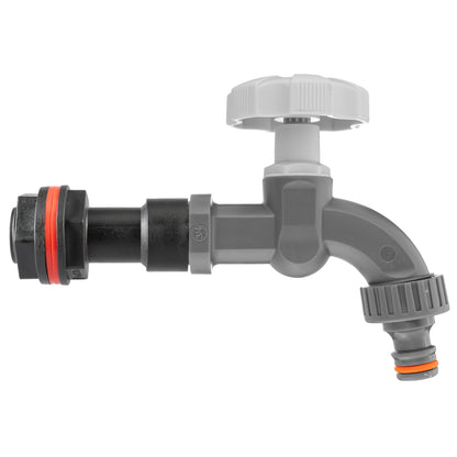 Water Butt Extension Kit 3/4" with Grey Dial Tap and Drill Bit