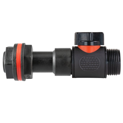 Water Butt Extension Kit 3/4" with 3/4" BSP In-Line Valve and Drill Bit