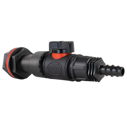 Water Butt Extension Kit 3/4" with In-Line Valve + 16mm Barb and Drill Bit