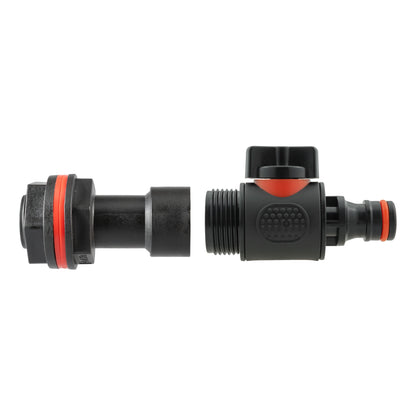 Water Butt Extension Kit 3/4" with Quick Connect Valve and Drill Bit
