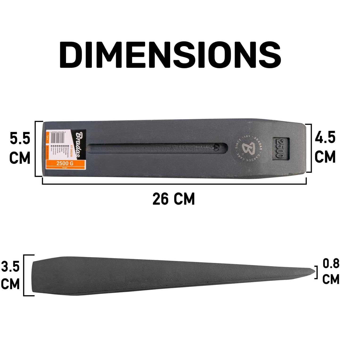 2.5kg Heavy Duty Log Splitter Wedge