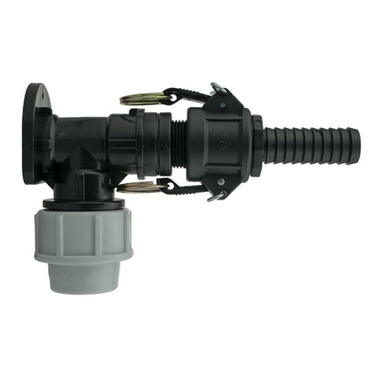 Wall Flange Kit 32mm MDPE + 3/4" Camlock Type B+E