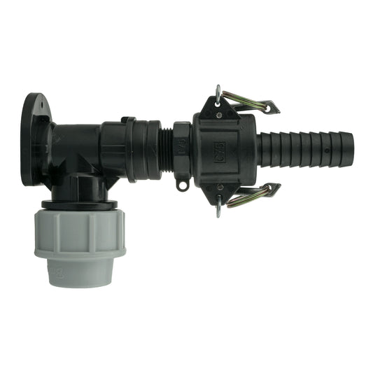 Wall Flange Kit 32mm MDPE + 3/4" Camlock Type F+C