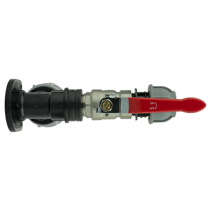 Wall Flange Kit 32mm MDPE + Lever Valve + 20mm MDPE Straight