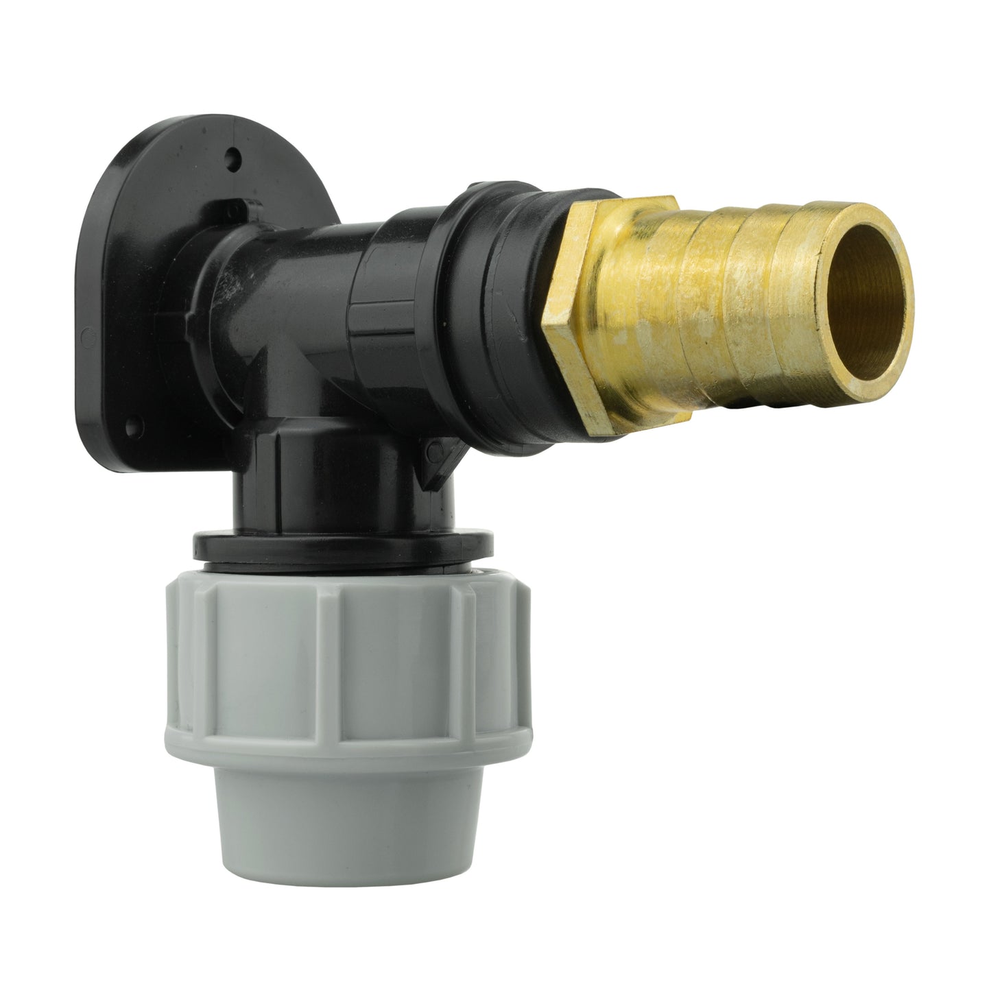 Wall Flange Kit 32mm MDPE + 25mm Brass Barb