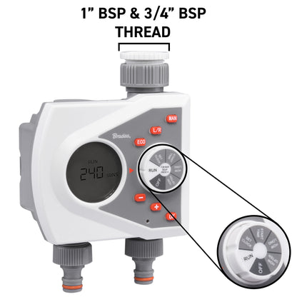 White Line 2-Way Electronic Control Water Timer