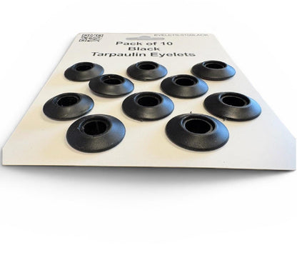 Tarpaulin 50GSM Green with 10 x Clip-On Eyelets Black