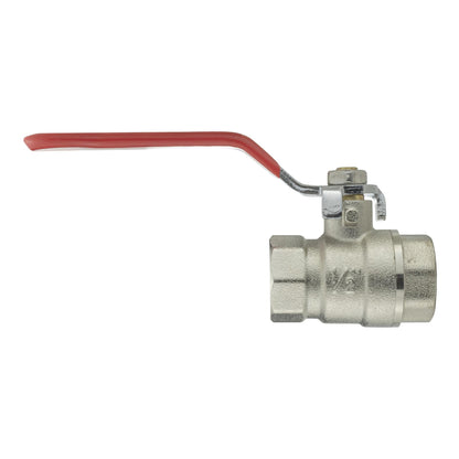 Ball Valve Lever 1/2" BSPF with 2 x Brass Compression 15mm Outlets