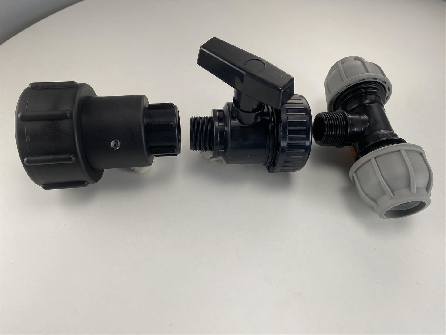 Swivel IBC Extender + Valve + MDPE 32mm Tee