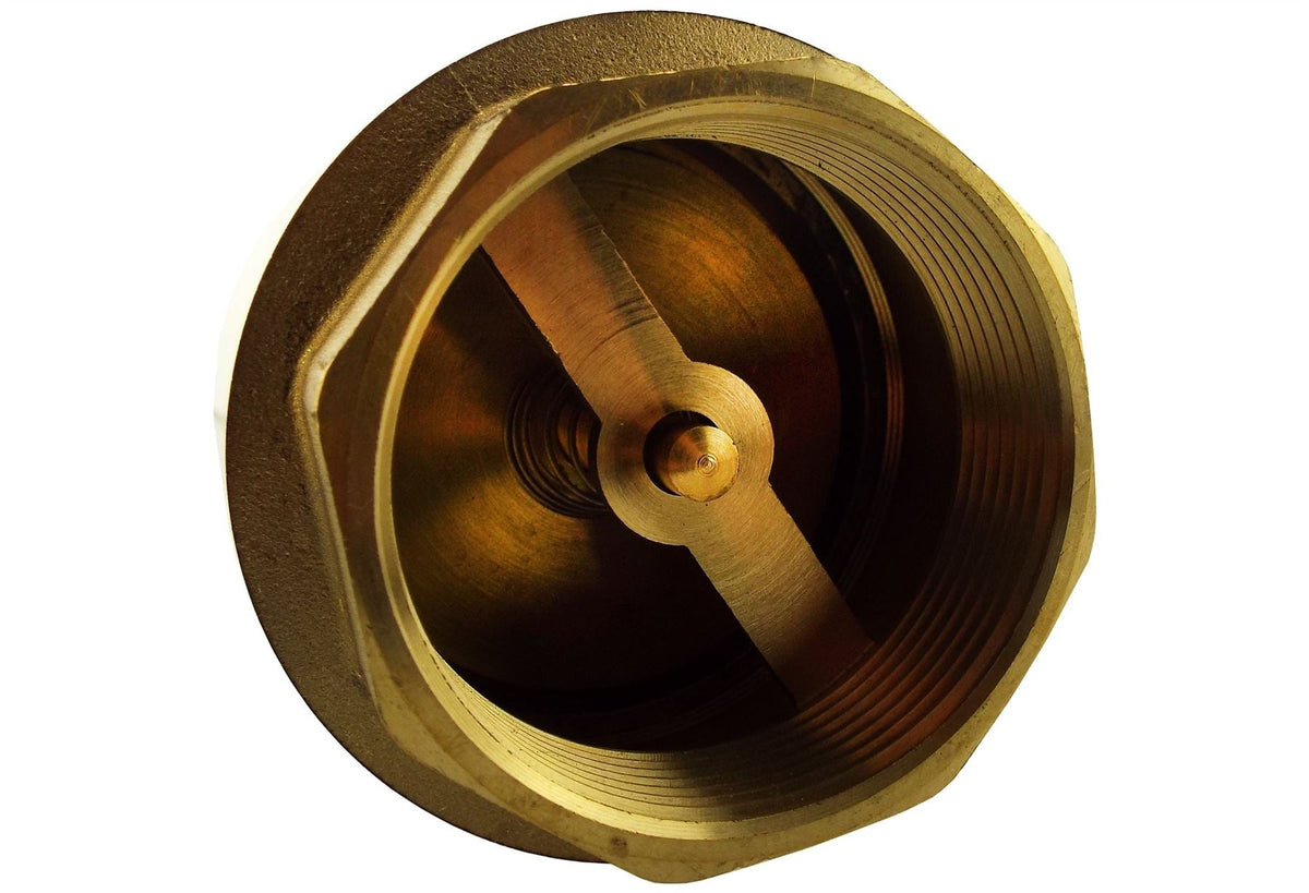 1.25" BSP Brass Nickel-Plated Lever Valve with Brass Spring Check Valve