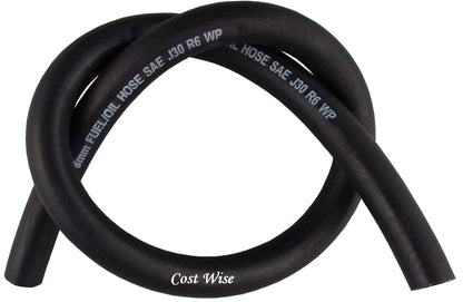 Rubber 10mm Braided Fuel, Oil Hose SAE J30 R6