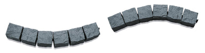 Plastic Lawn Edging ANTRACYT Granite Look Garden Border Section 27.5cm