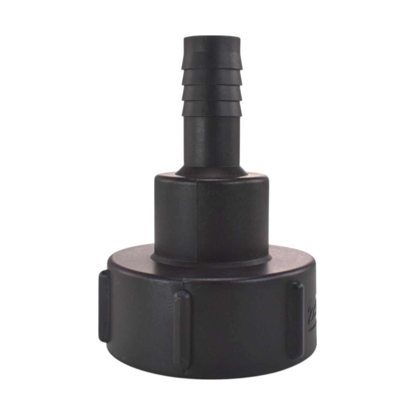 IBC 2" S60X6 Thread Valve with S60X6 to 1" Hose Tail