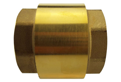 3/4" BSP Brass Nickel-Plated Lever Valve with Brass Spring Check Valve