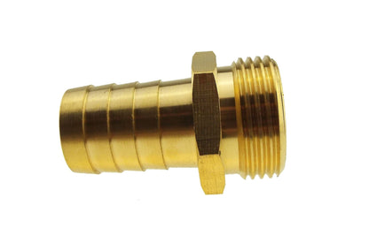 Butterfly Bib Valve 1" BSPF-F with 2 x Brass Straight 32mm Barbed Fittings