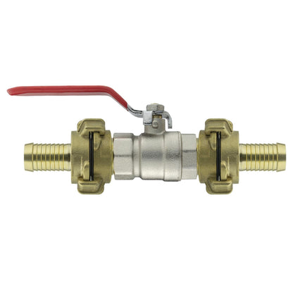 Metal Lever Valve 1" BSPF with Geka Type Claws 25mm Barb