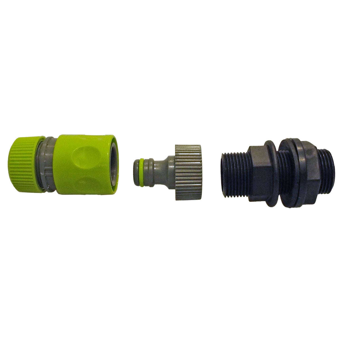 Water Butt Kit 1” BSPM with Quick Adaptor and Hose Connector (Lime)