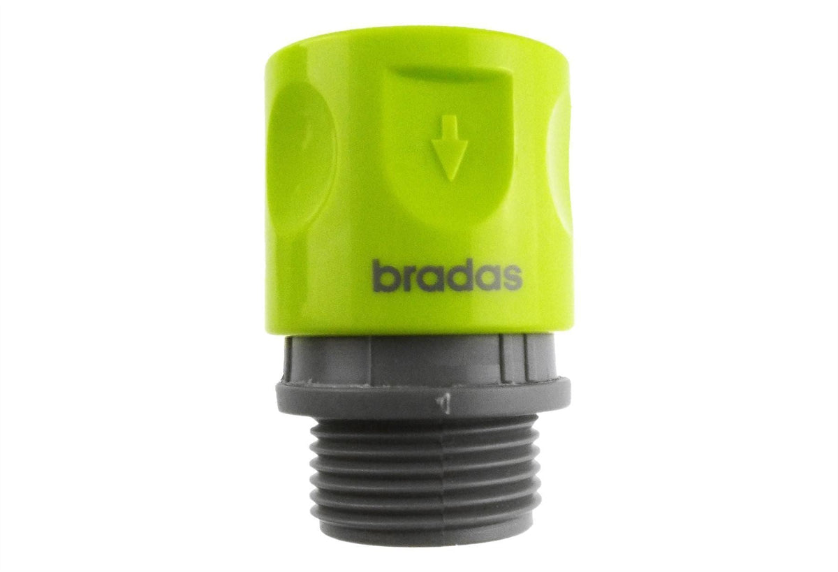 2-Way Tap Connector with 2 x Hose Connectors and 1 x Click-Lock Quick Connection (Lime)