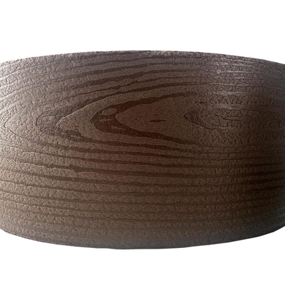 Lawn Edging Heavy Duty Wood Effect 78mm High, 2.8mm Thick, 10 Metre Roll
