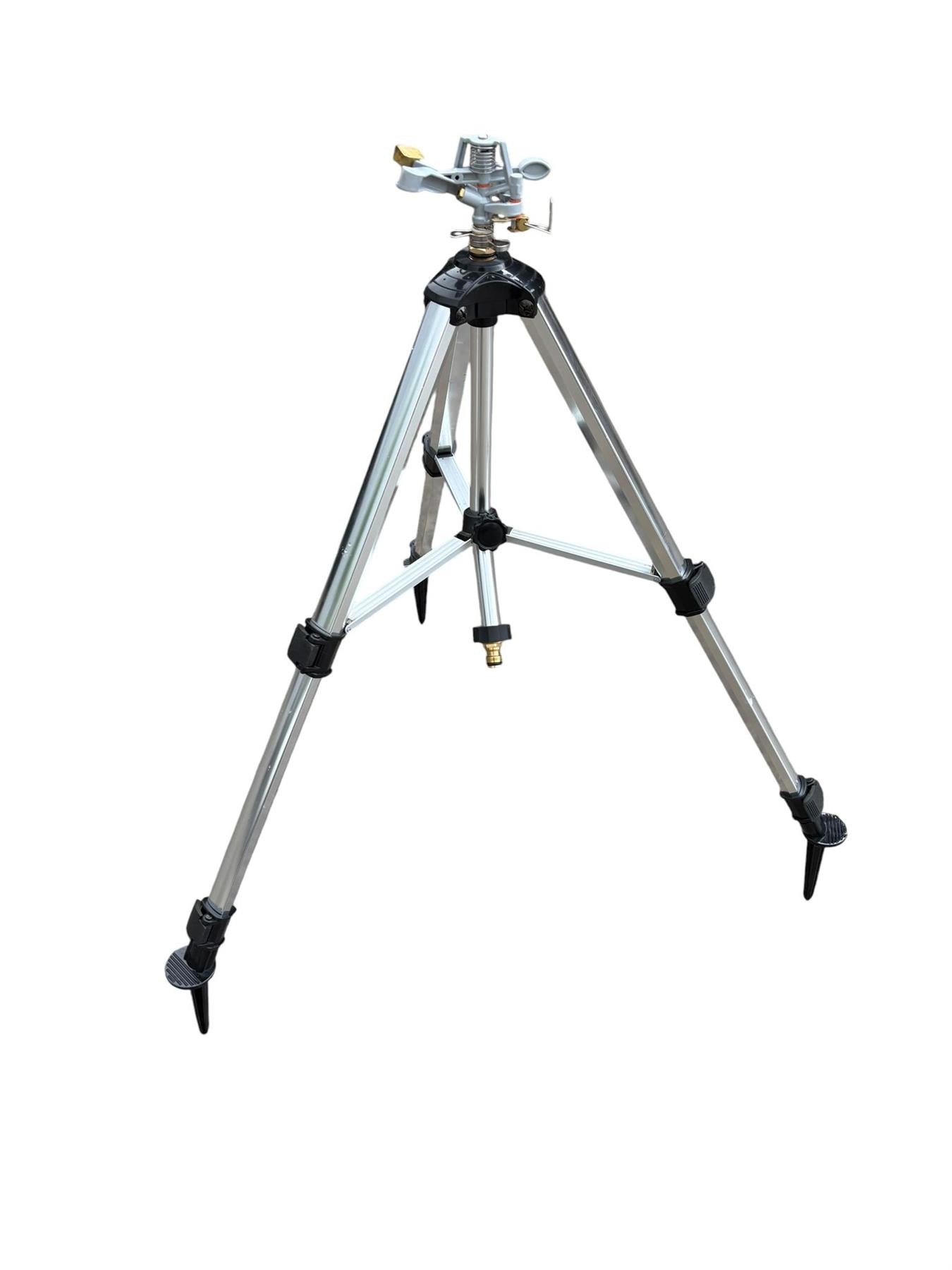 Aluminium Garden Sprinkler Tripod Stand 55-105cm Spiked Feet