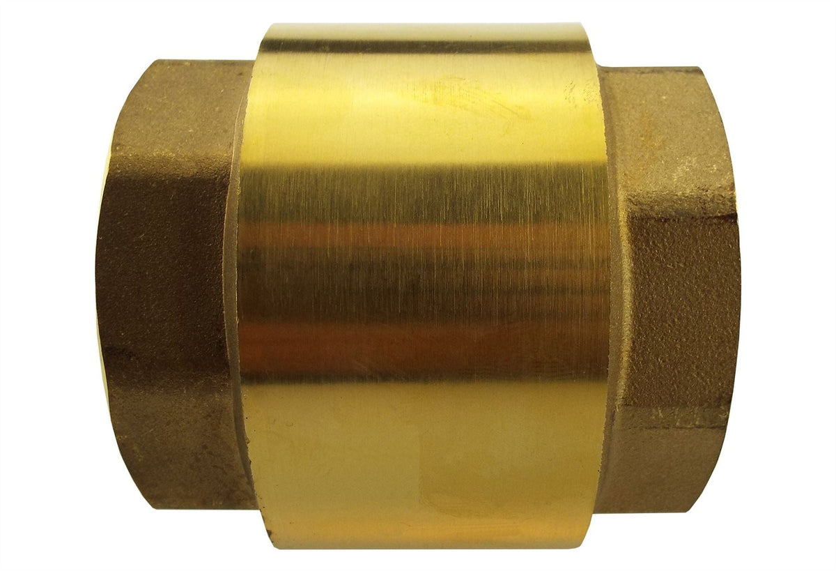 1.25" BSP Brass Nickel-Plated Lever Valve with Brass Spring Check Valve