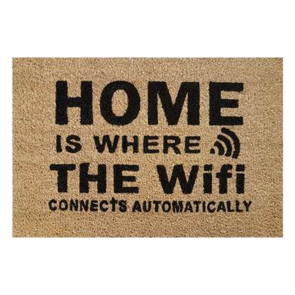 Doormat 60cm x 40cm - 'Home Is Where The WiFi Connects Automatically'