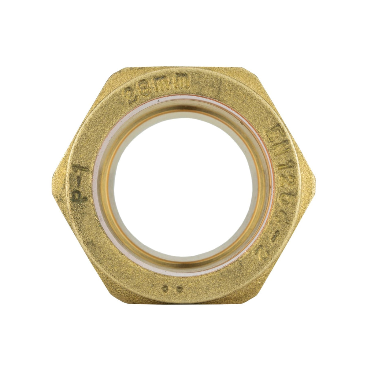 Ball Valve Lever 1" BSPF with Brass Compression 28mm Outlets