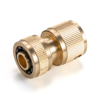 3 Way Male Snap-On Connector Brass with Valves and 3 x Brass Female Hose Connectors