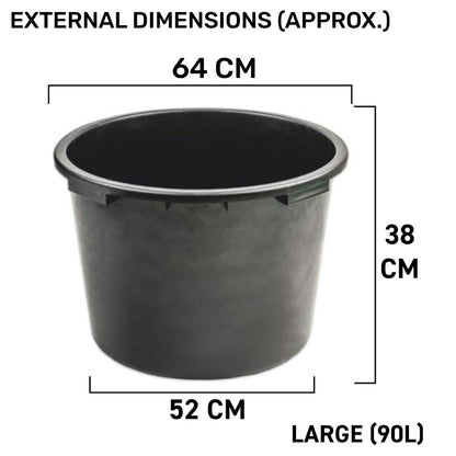 90L Round Tub with Drain Valve