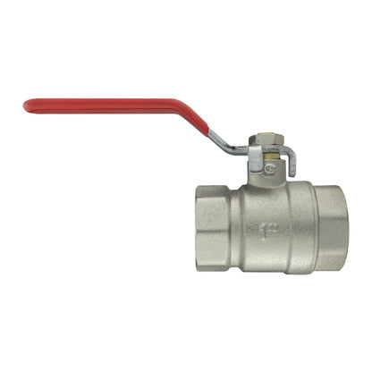Ball Valve Lever 1" BSPF with Brass Compression 28mm Outlets