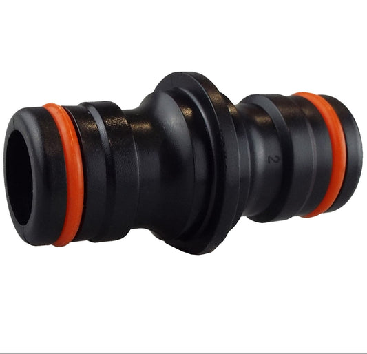 Two Way Connector Male - Max Flo Black/Orange