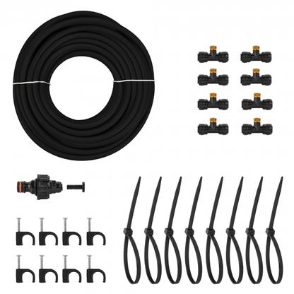 Garden Water Mist Kit, Black/Orange, 15m