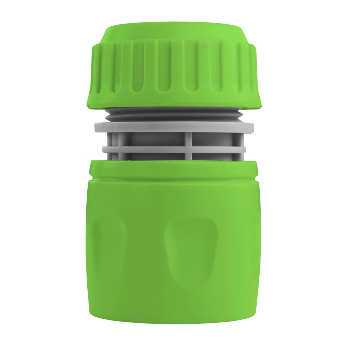 2-Way Tap Connector with 3 x Quick Connect Outlets and 3 x Standard 1/2" Hose Connectors (Grey/Lime)