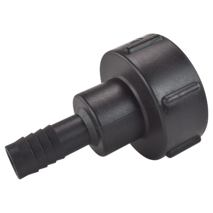 IBC 2" S60X6 Thread Valve with S60X6 to 1" Hose Tail