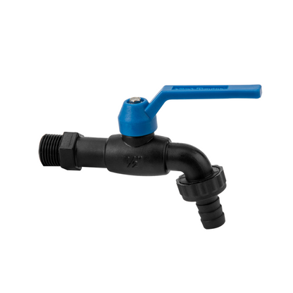 25mm MDPE Wall Flange with Nylon Tap Barb/Quick Connect and PTFE Tape