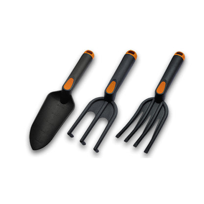 3-Element Garden Tool Set with Fiberglass Handles