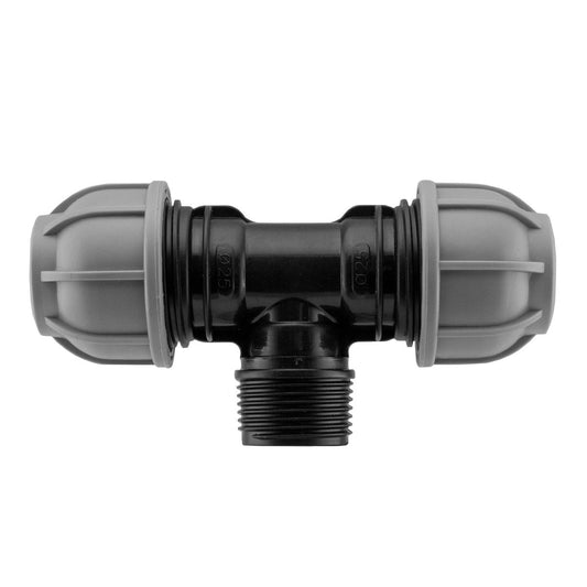 MDPE Tee 50mm - 1.5" BSPM - 50mm