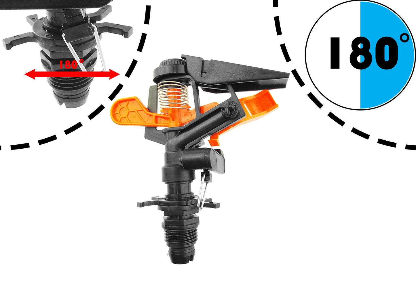 Pulsating Sprinkler on Spike - Adjustable Eco Line