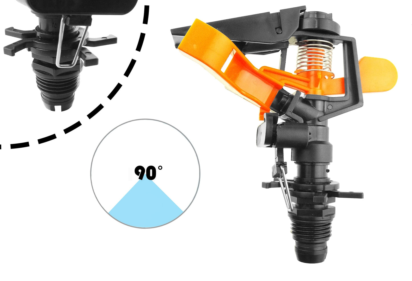 Pulsating Sprinkler on Spike - Adjustable Eco Line