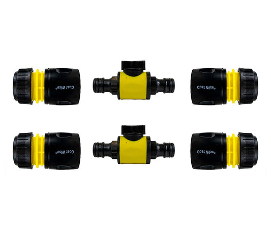 Cost Wise Snap On Male-Male In Line Valve Kit Yellow/Black
