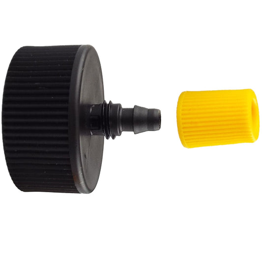 Tap Connector 3/4" BSPF - 4mm Micro Tube Black Yellow