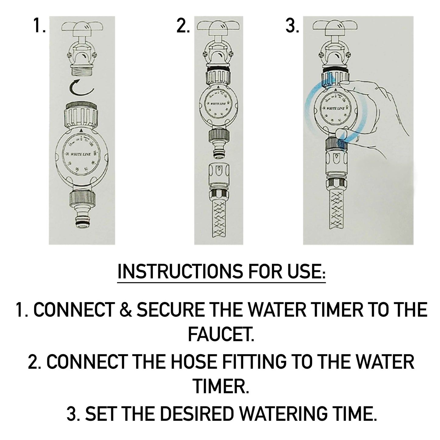 White Line Mechanical Water Timer