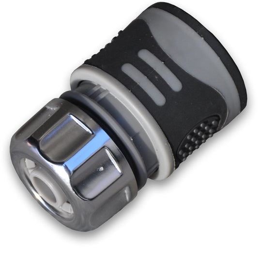Female Hose Connector, 1/2" or 5/8" Hose, Grey